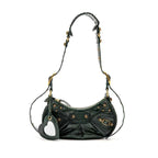 Balenciaga Le cagole XS Shoulder Bag Crocodile Embossed Calfskin Dark Forest Green GHW