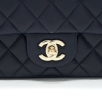 CHANEL MINI RECTANGULAR FLAP BAG LAMBSKIN NAVY LGHW