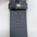 GUCCI GG MARMONT MATELASSE LEATHER BELT BAG IN BLACK 85CM