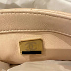 CHANEL 22C PEARL CRUSH MINI SQUARE FLAP BAG LAMBSKIN LIGHT PINK GHW