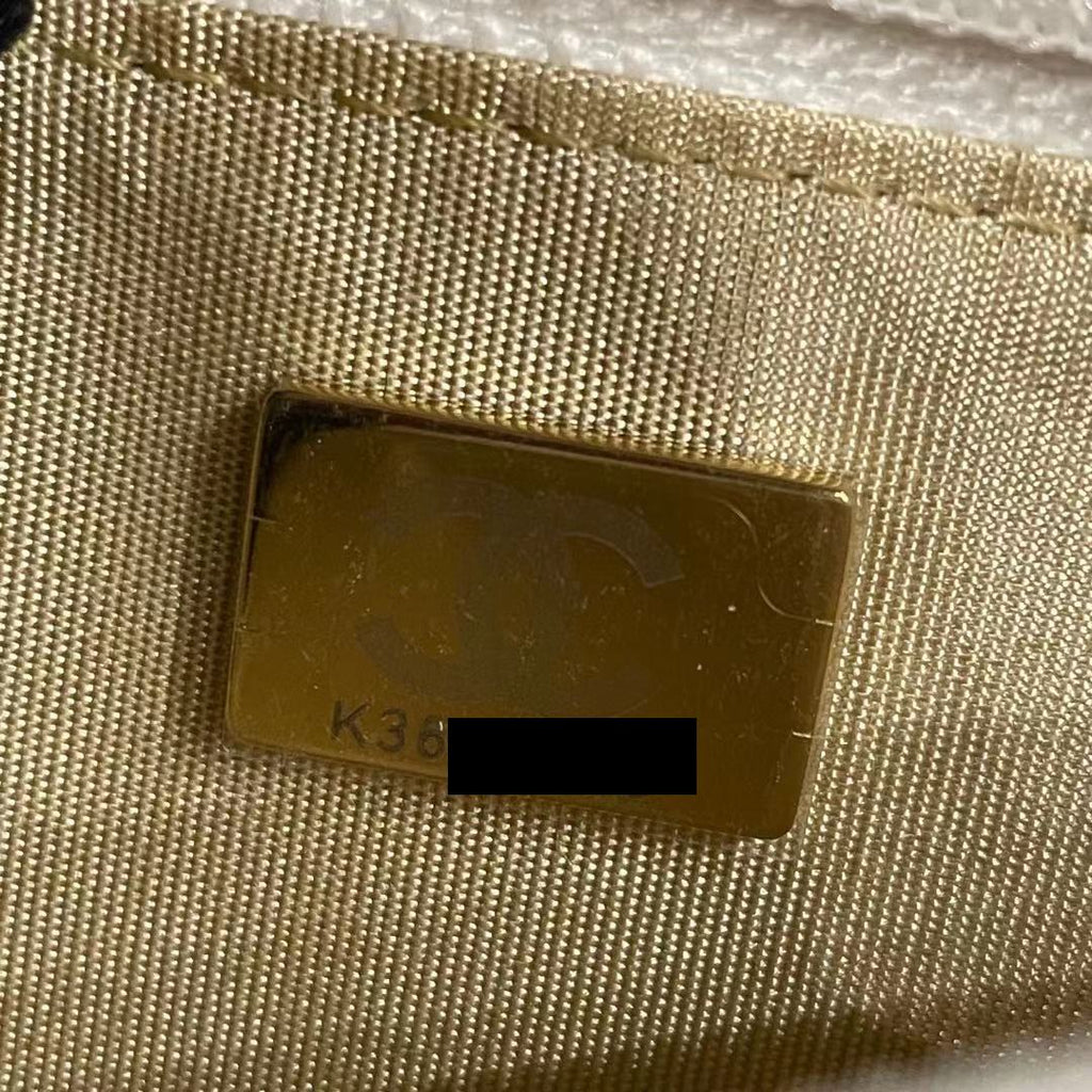 CHANEL PEARL CRUSH WALLET ON CHAIN WHITE GHW