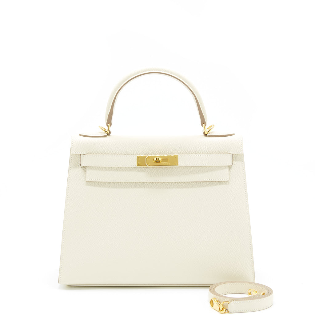 HERMES KELLY 28 SELLIER EPSOM CRAIE GHW