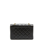 CHANEL VINTAGE MEDIUM DIANA FLAP BAG LAMBSKIN BLACK GHW