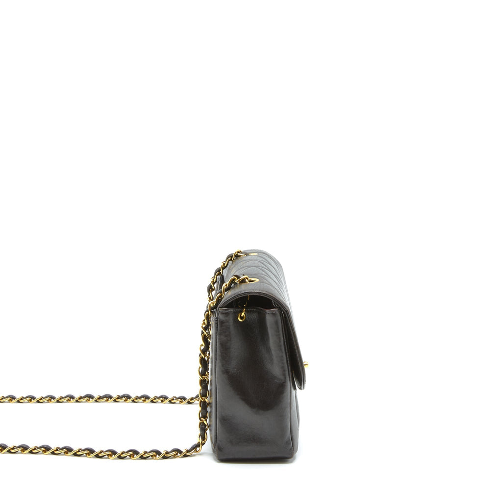 CHANEL VINTAGE MEDIUM DIANA FLAP BAG LAMBSKIN BLACK GHW