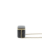 CHANEL SMALL CLIP FLAP VANITY WITH CHAIN LAMBSKIN BLACK GHW