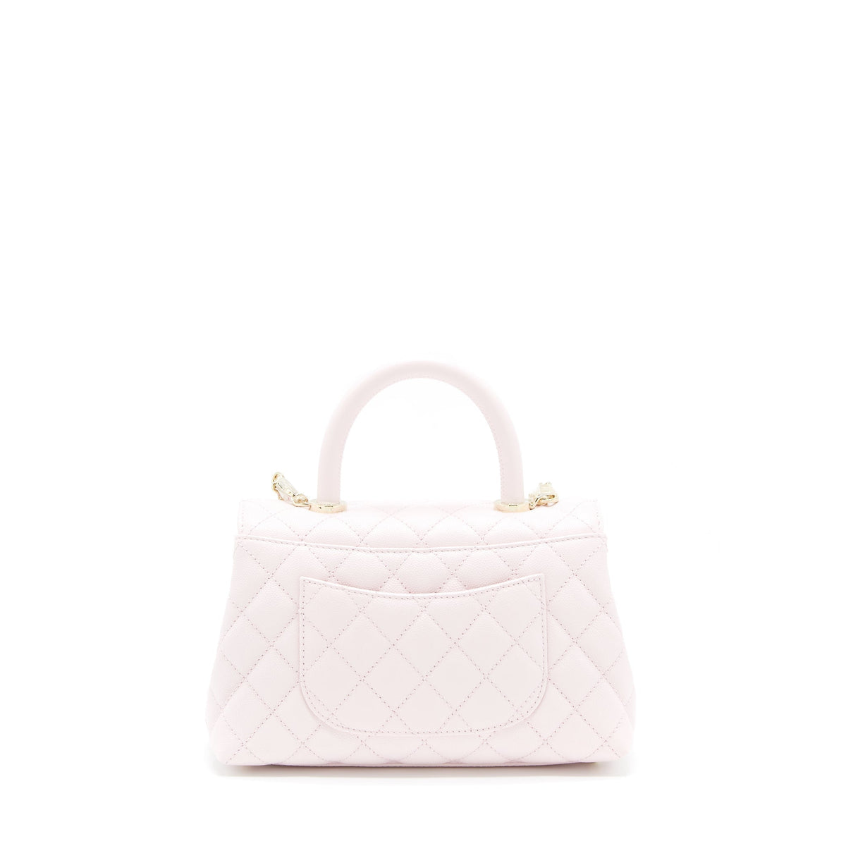 CHANEL SMALL COCO HANDLE CAVIAR LIGHT PINK NG750 LGHW(MICROCHIP)