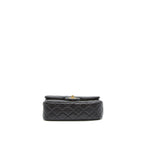 CHANEL 22S PEARL CRUSH MINI RECTANGULAR FLAP BAG LAMBSKIN BLACK GHW (MICROCHIP)