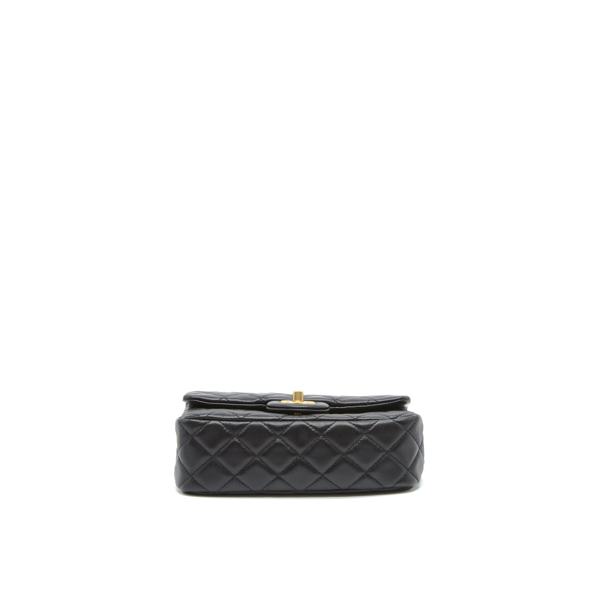 CHANEL 22S PEARL CRUSH MINI RECTANGULAR FLAP BAG LAMBSKIN BLACK GHW (MICROCHIP)
