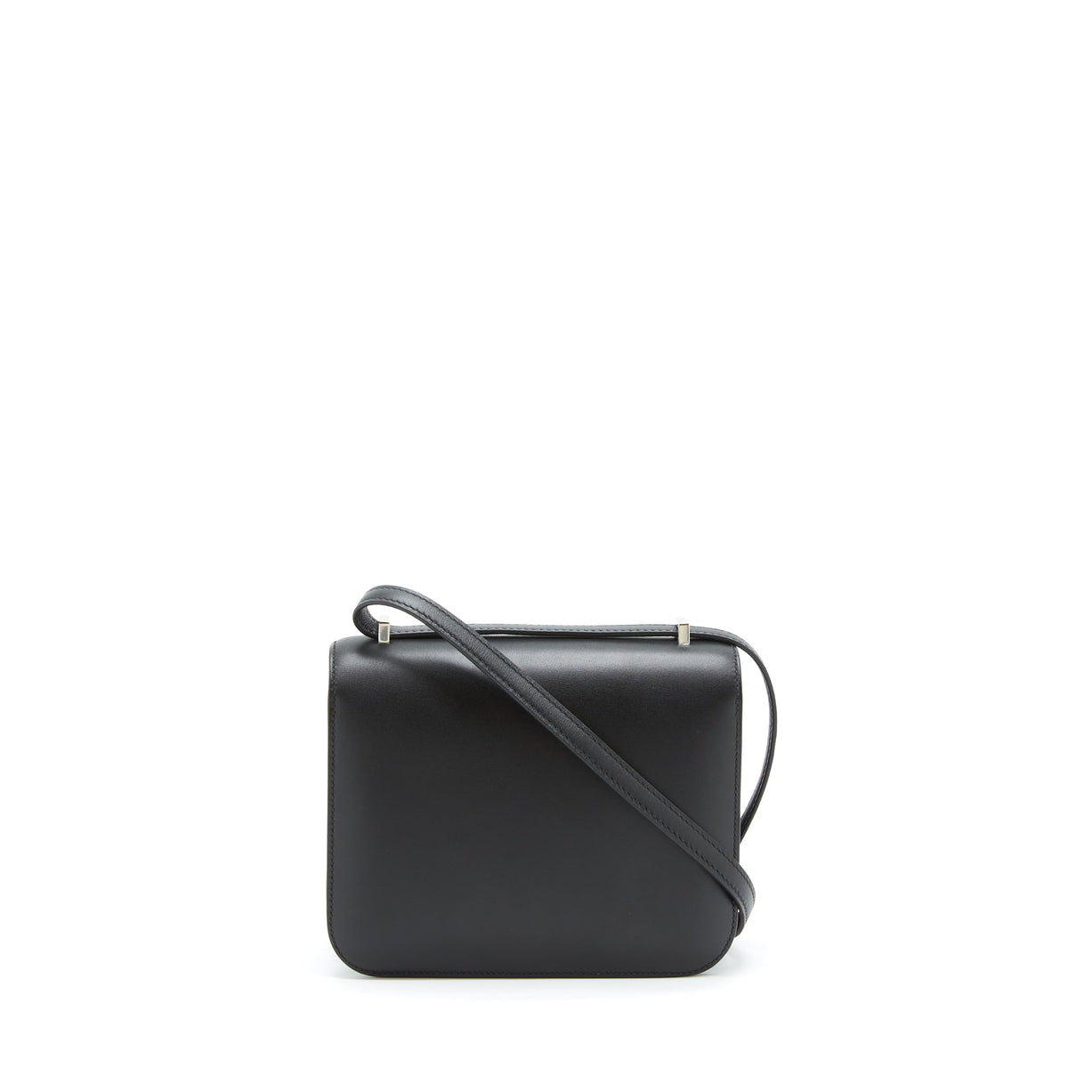 HERMES MINI CONSTANCE MONSIEUR BLACK WITH LIZARD BUCKLE SHW