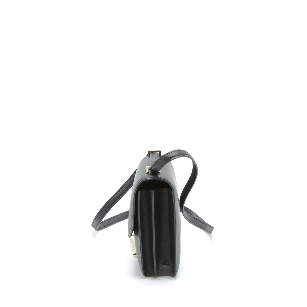 HERMES MINI CONSTANCE MONSIEUR BLACK WITH LIZARD BUCKLE SHW