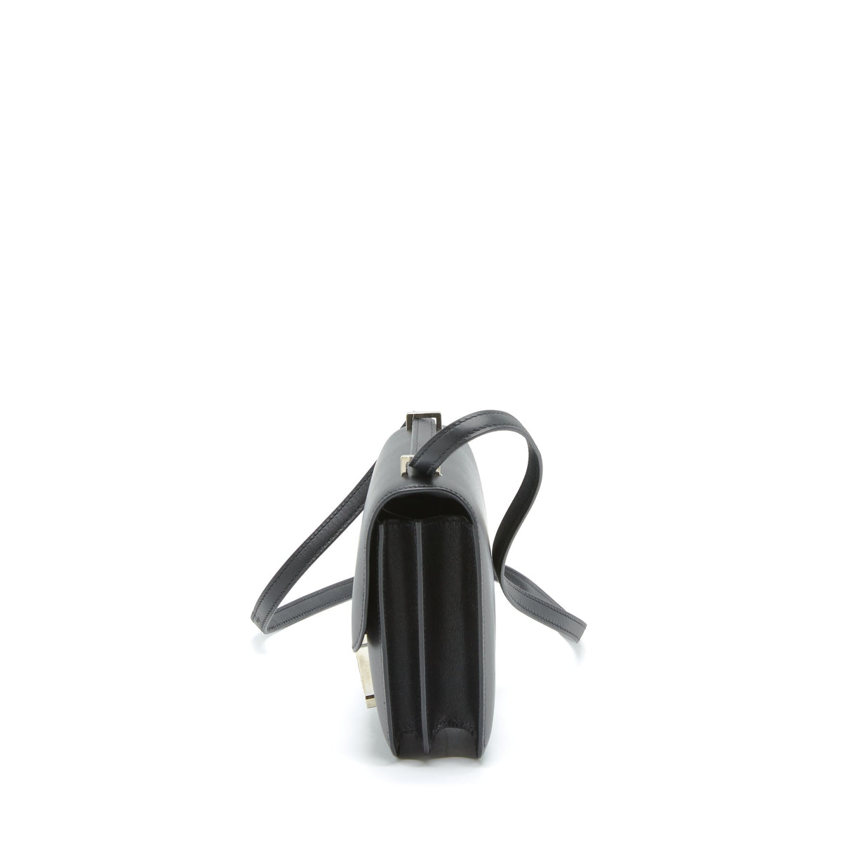 HERMES MINI CONSTANCE MONSIEUR BLACK WITH LIZARD BUCKLE SHW