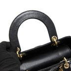 DIOR SMALL LADY DIOR LAMBSKIN BLACK LGHW