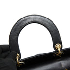 DIOR SMALL LADY DIOR LAMBSKIN BLACK LGHW