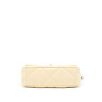 CHANEL MEDIUM 19 BAG GOATSKIN BEIGE WITH GOLD/SILVER HARDWARE