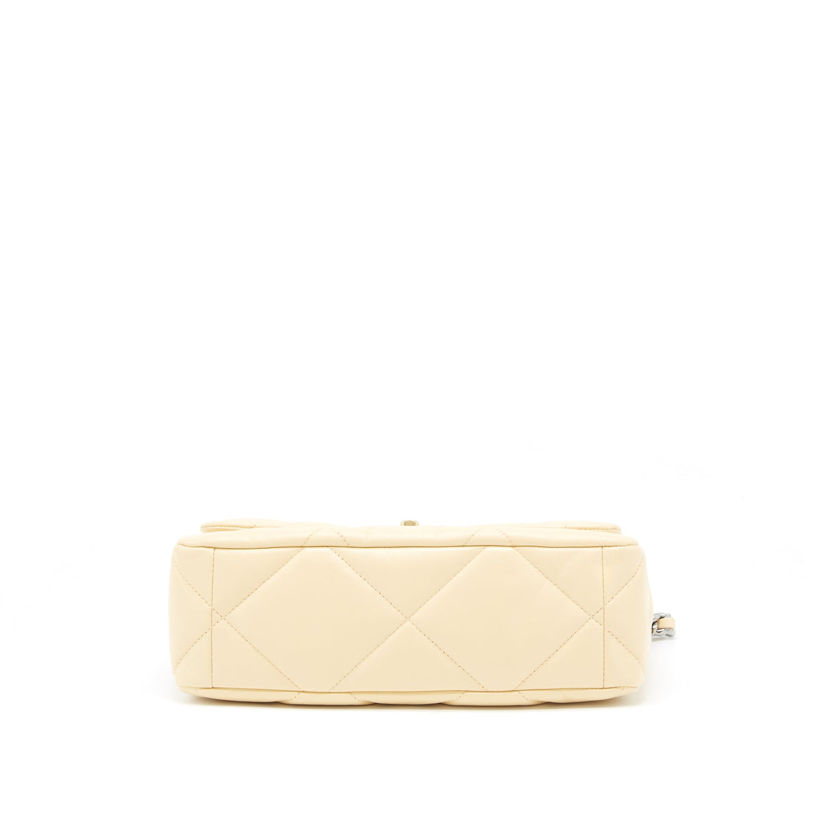CHANEL MEDIUM 19 BAG GOATSKIN BEIGE WITH GOLD/SILVER HARDWARE