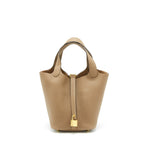 HERMES PICOTIN 18 CLEMENCE BEIGE DE WEIMAR GHW