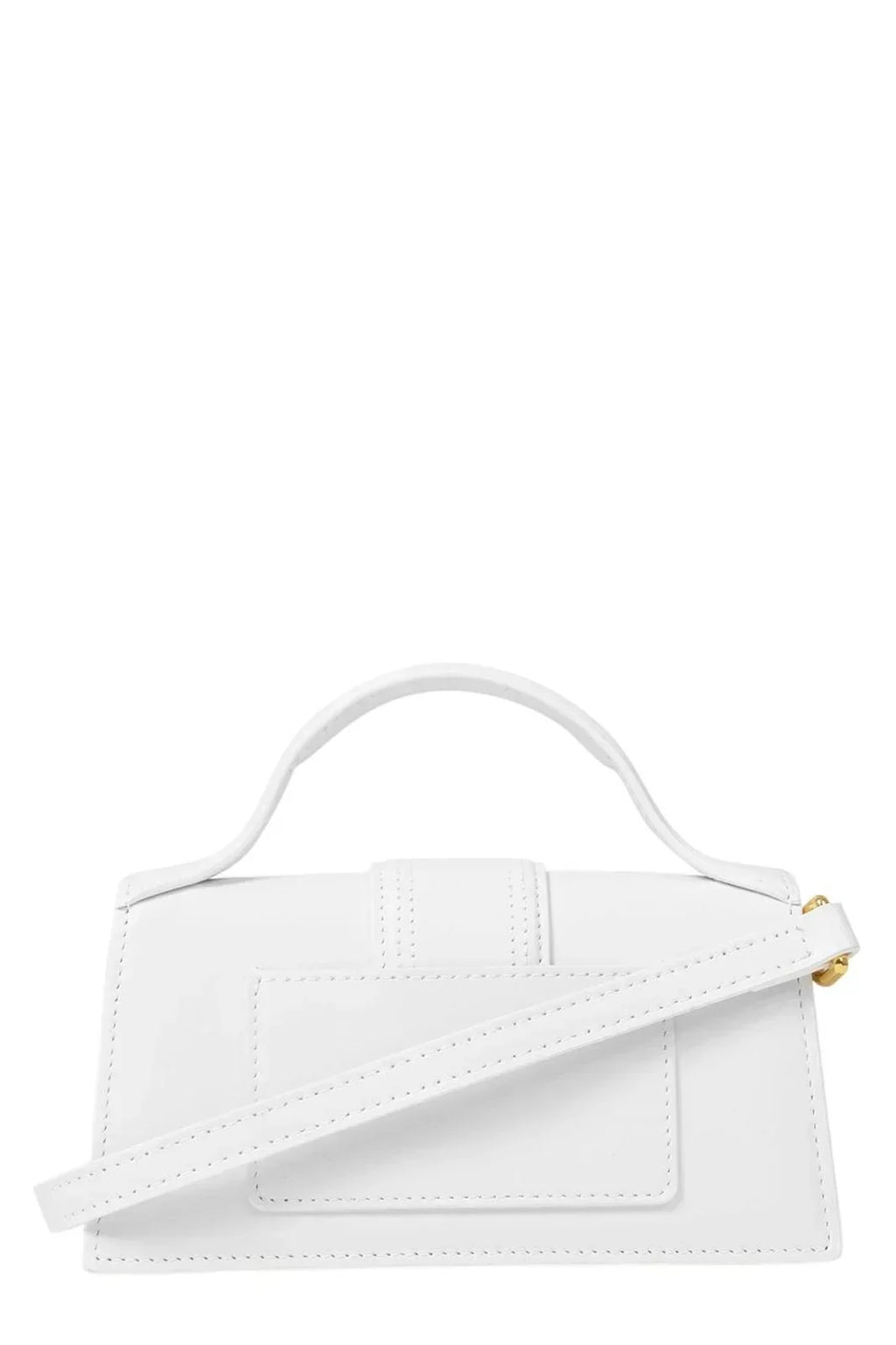 JACQUEMUS LOGO WHITE PLAQUE TOP HANDLE BAG