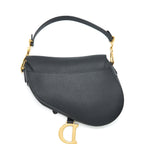 DIOR MEDIUM SADDLE BAG GRAINED CALFSKIN BLACK GHW