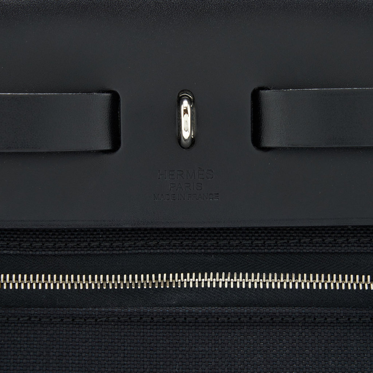 HERMES HERBAG ZIP 31 BAG CANVAS BLACK SHW