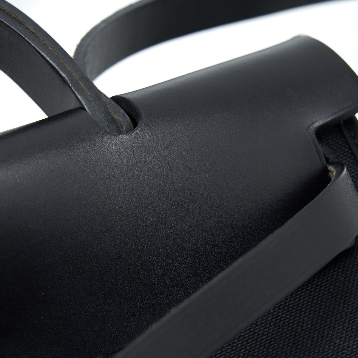 HERMES HERBAG ZIP 31 BAG CANVAS BLACK SHW