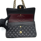 CHANEL CLASSIC DOUBLE FLAP BAG CAVIAR BLACK GHW