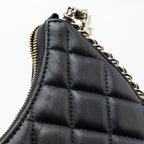 CHANEL SMALL MOON HOBO BAG LAMBSKIN BLACK LGHW (MICROCHIP)