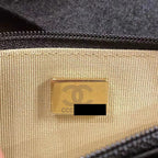 CHANEL 22C PEARL CRUSH WALLET ON CHAIN BLACK GHW (MICROCHIP)