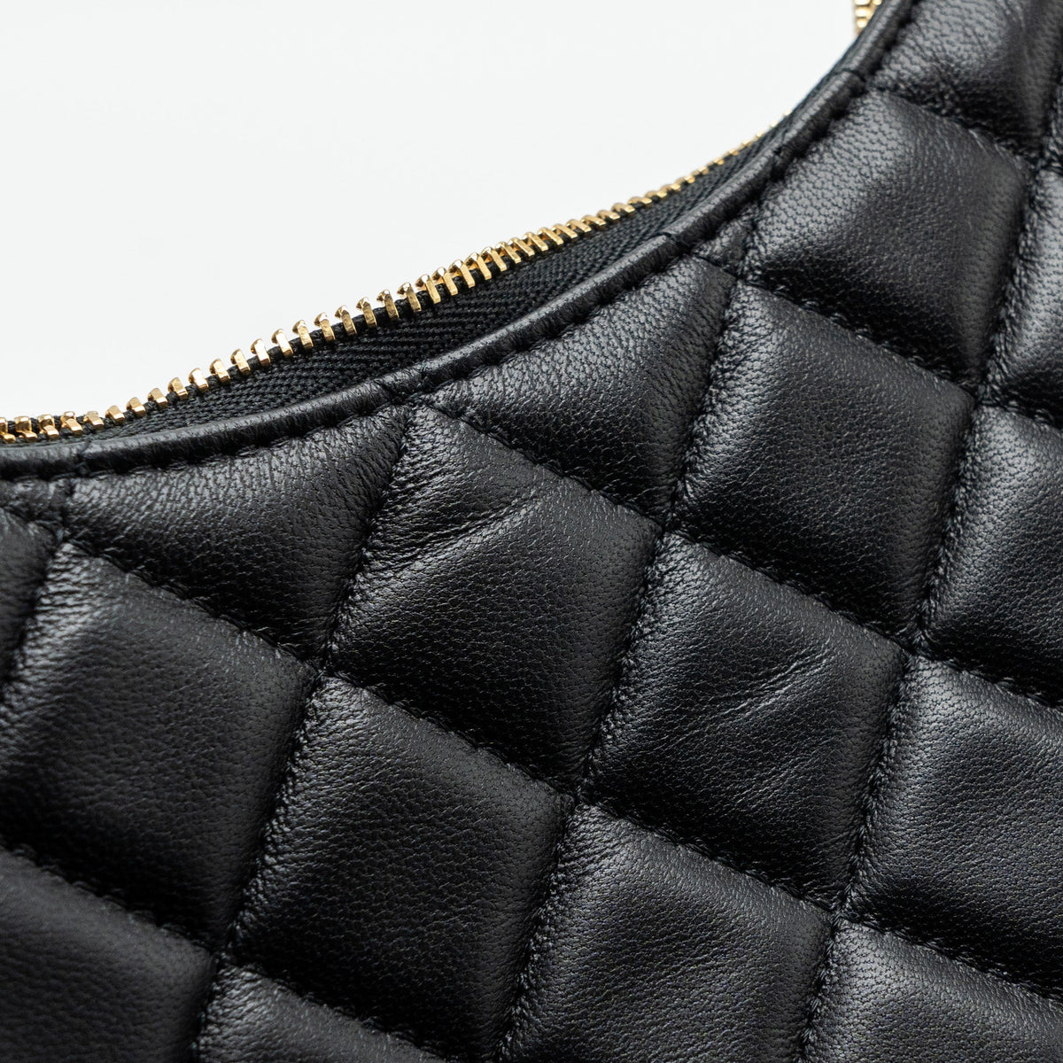 CHANEL SMALL MOON HOBO BAG LAMBSKIN BLACK LGHW (MICROCHIP)