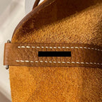 HERMES PICOTIN 22 LOCK BAG GOLD WITH BLUE BRUME HANDLE SHW
