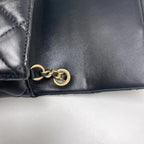 CHANEL 21B PEARL CRUSH MINI SQUARE FLAP BAG BLACK GHW