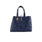 DIOR MEDIUM DIOR TOUJOURS TOTE BAG CALFSKIN NAVY BLUE LGHW