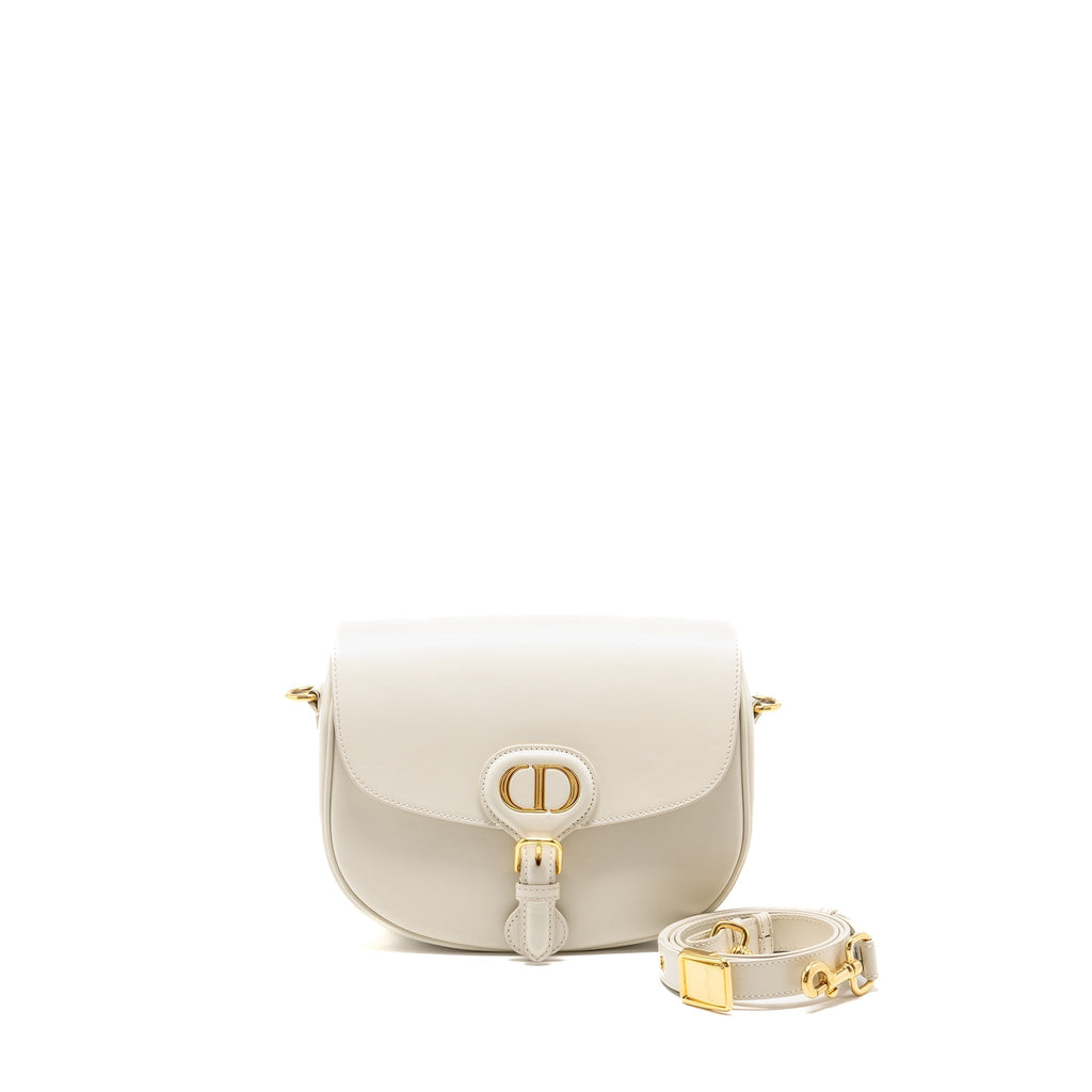 DIOR MEDIUM DIOR BOBBY BAG CALFSKIN WHITE GHW