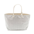 GOYARD SAINT LOUIS PM TOTE BAG LIMITED EDITION GOYARDLINE CANVAS WHITE/LIGHT BLUE SHW