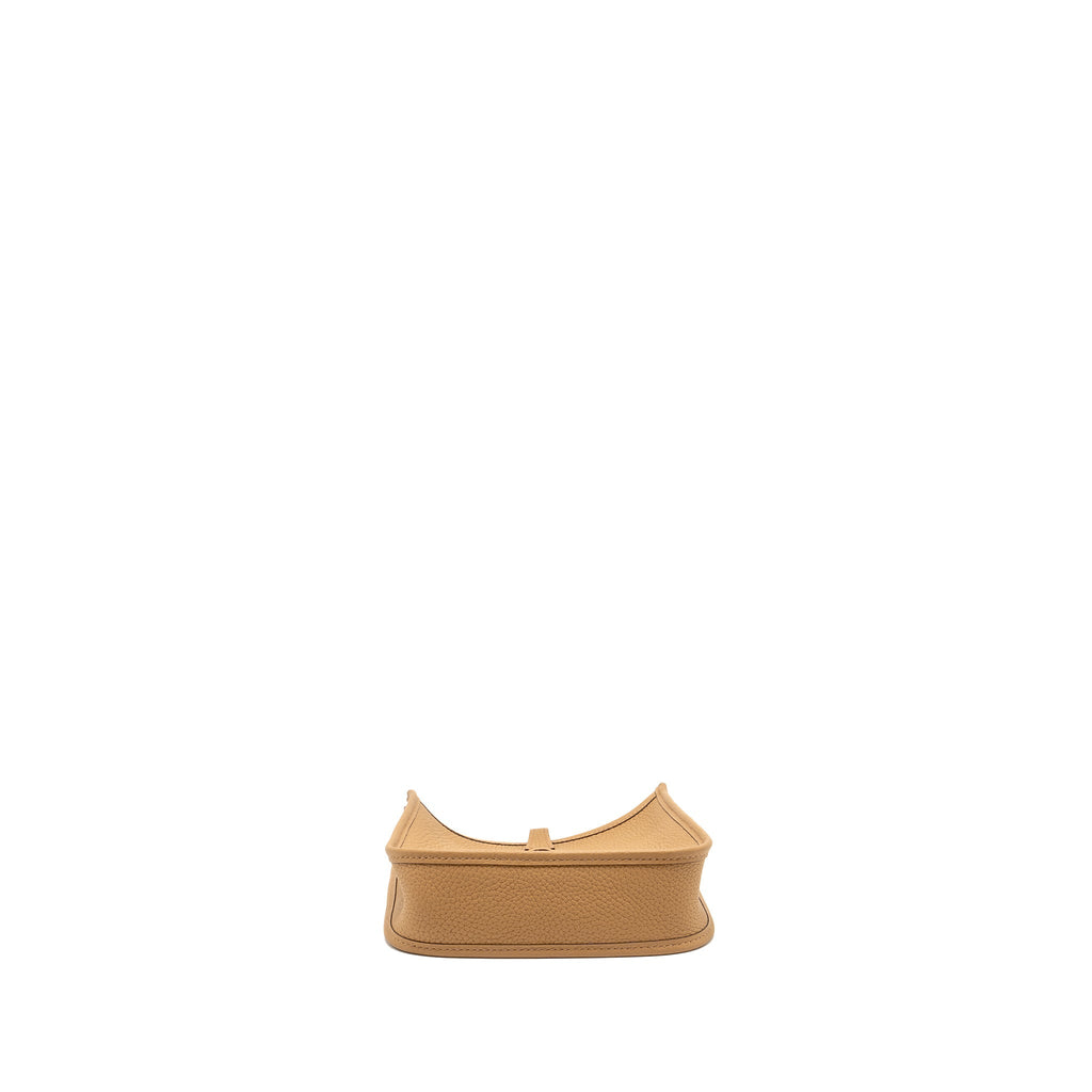 HERMES MINI EVELYNE CLEMENCE BISCUIT GHW