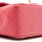 CHANEL MINI RECTANGULAR CAVIER 17C CORAL PINK LGHW