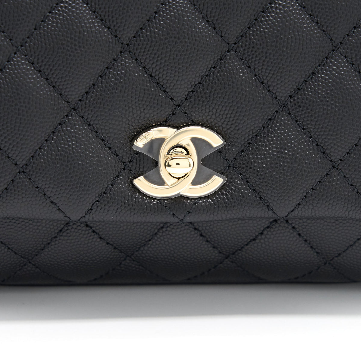 CHANEL COCO HANDLE EXTRA MINI BLACK LGHW SERIAL30