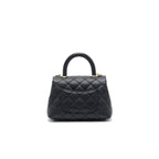 CHANEL EXTRA MINI COCO HANDLE FLAP BAG BLACK LGHW