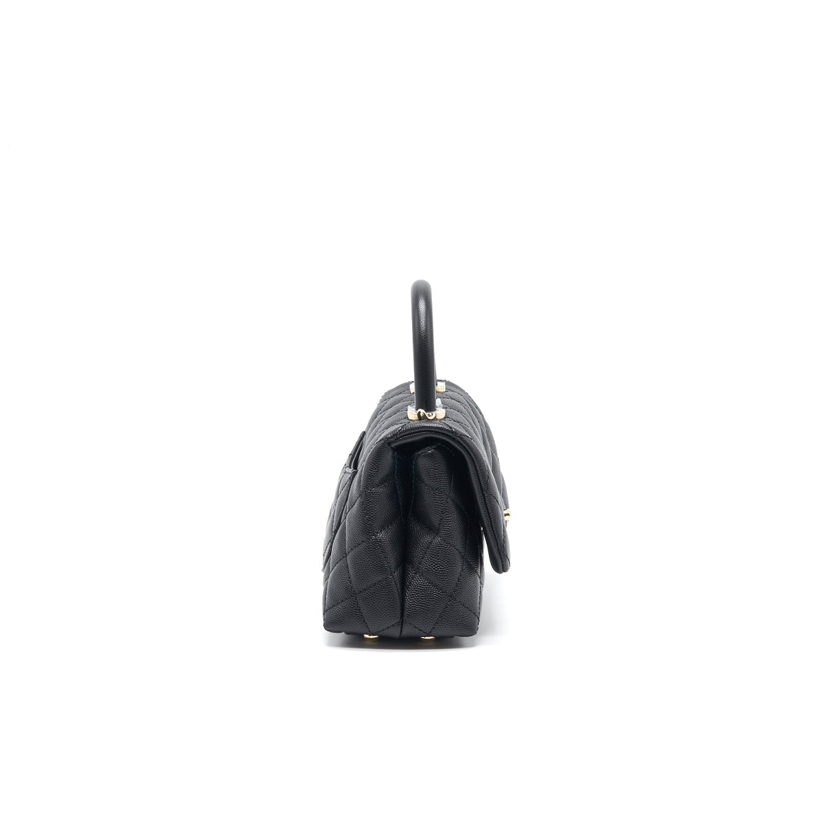 CHANEL EXTRA MINI COCO HANDLE FLAP BAG BLACK LGHW