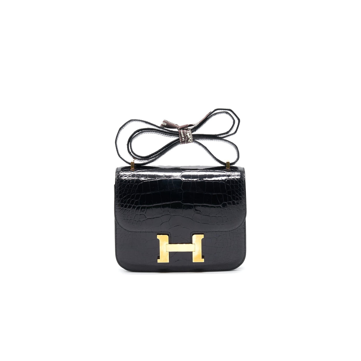 HERMES ALIGATOR CONSTANCE MINI BLACK RGHW
