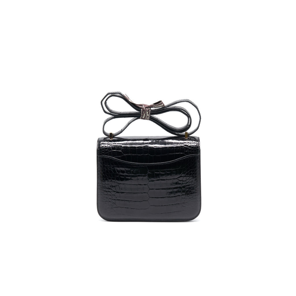 HERMES ALIGATOR CONSTANCE MINI BLACK RGHW