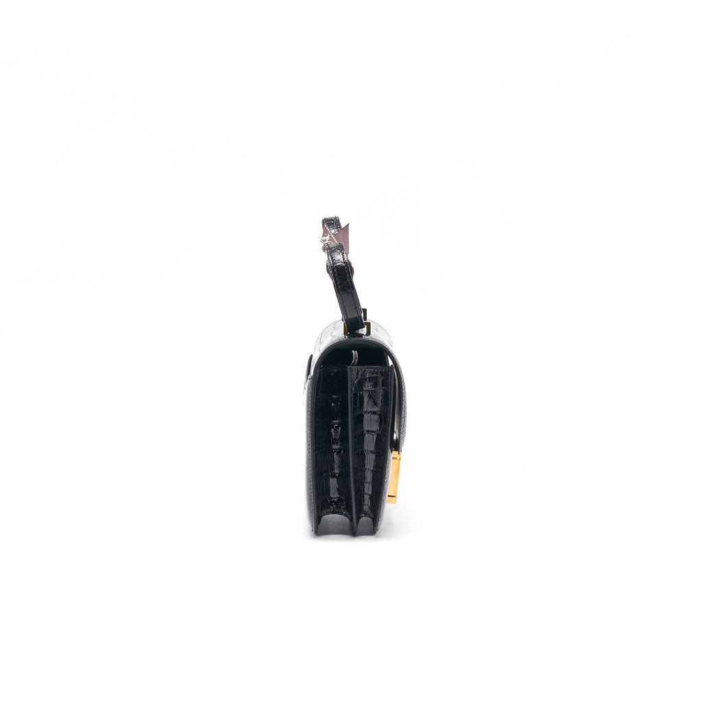 HERMES ALIGATOR CONSTANCE MINI BLACK RGHW