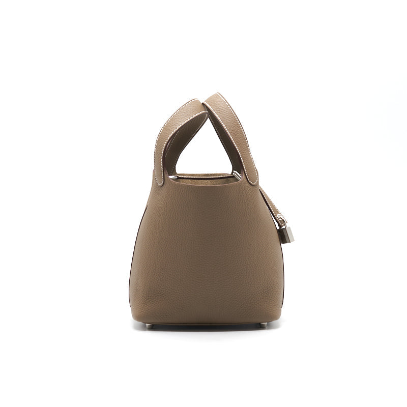 Hermes Picotin 18 Lock Bag Etoupe SHW