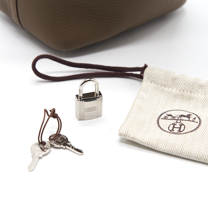 Hermes Picotin 18 Lock Bag Etoupe SHW