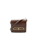 Hermes Roulis 23 Tadelakt Leather Dark Brown LGHW
