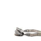 LOEWE MINI GATE DUAL BAG SOFT CALFSKIN WITH JACQUARD STRAP GREY SHW