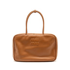 MIU MIU LARGE BEAU BAG CALFSKIN COGNAC GHW