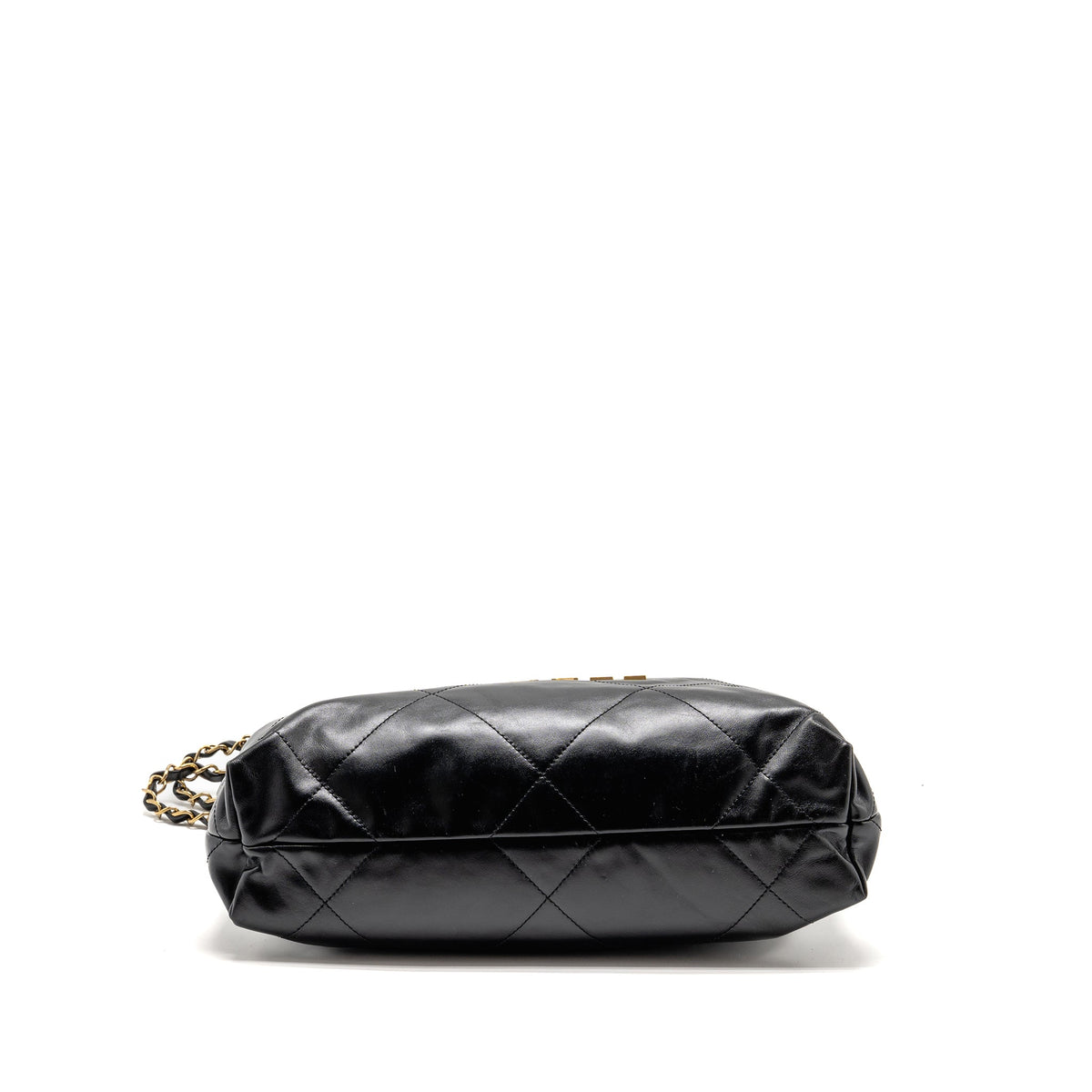 CHANEL SMALL 22 BAG SHINY CALFSKIN BLACK GHW (MICROCHIP)