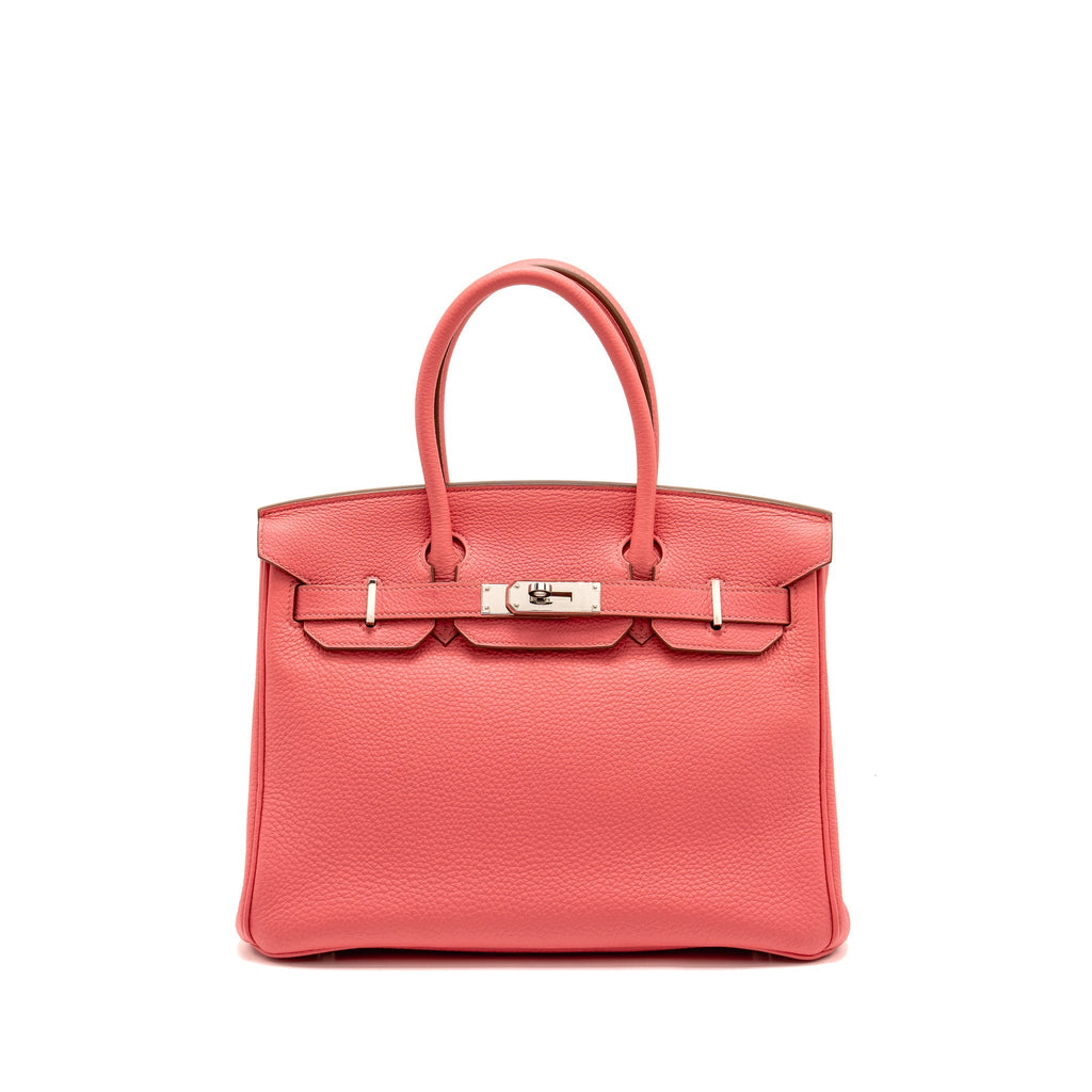 Hermes Birkin 30 Clemence Rose Lipstick SHW
