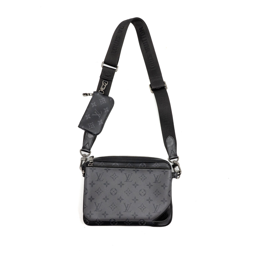 Louis Vuitton trio messenger bag monogram eclipse canvas SHW