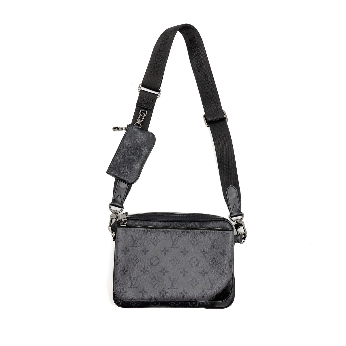 Louis Vuitton trio messenger bag monogram eclipse canvas SHW